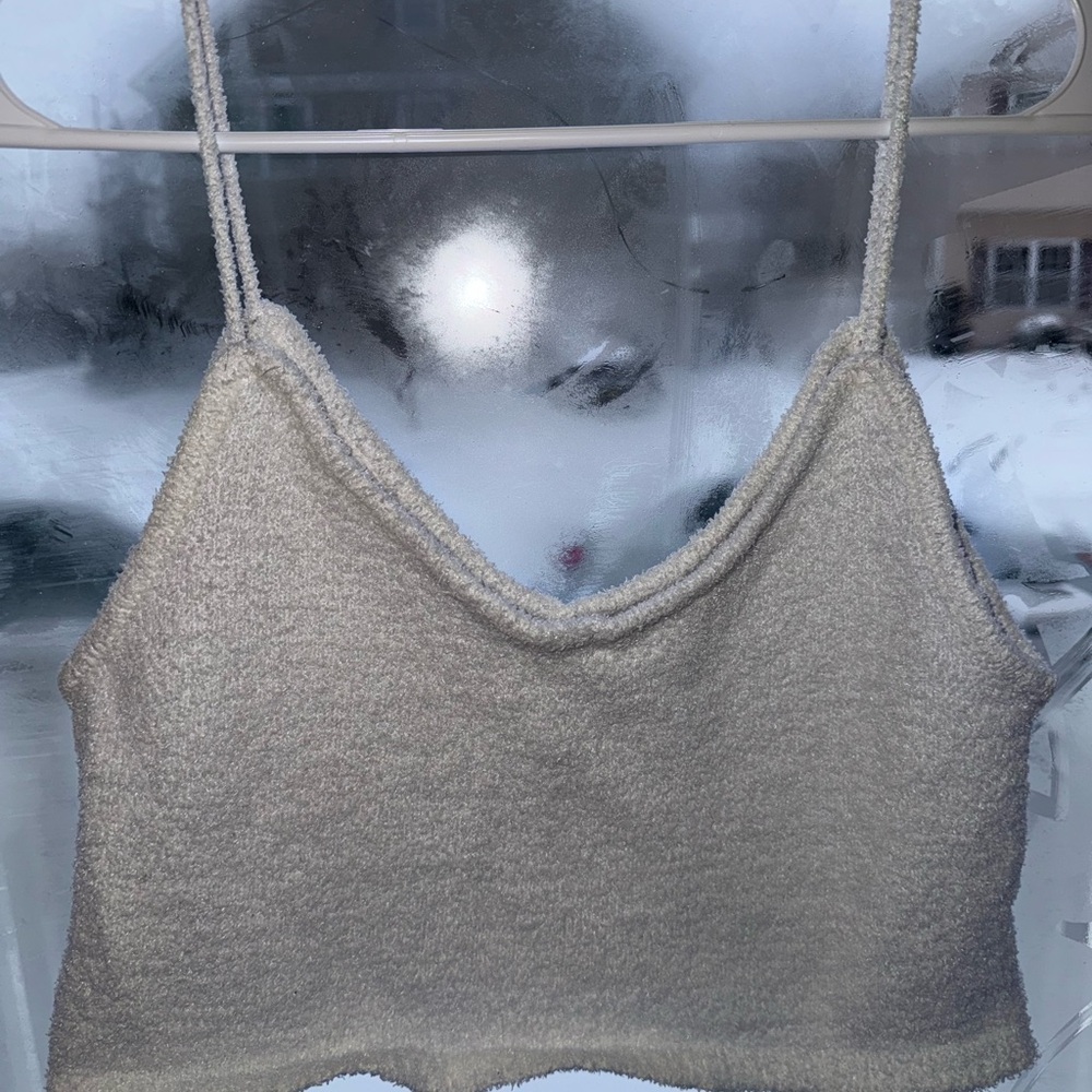soft white Crop Top